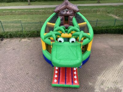 Springkussen Krokodil Donut Slide - Afbeelding 3